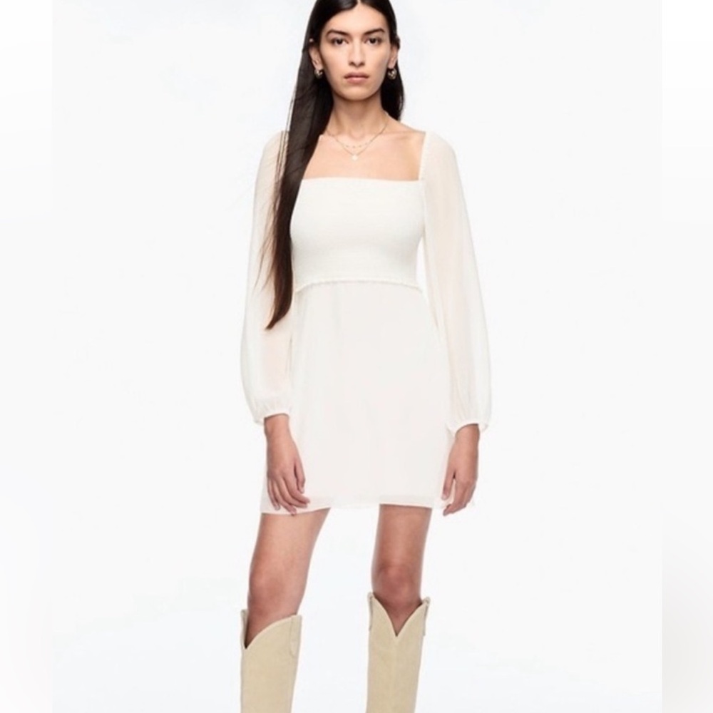 Aritzia Cream Peasant Dress